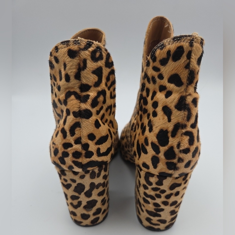 Steve Madden Rockstar Cow Hair Leopard Booties Size 9.5  Excellent Condition - Picture 5 of 8
